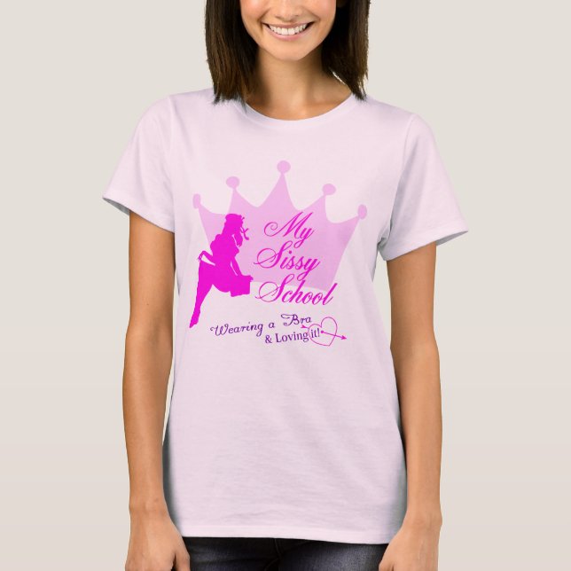 Sissy, Wearing a Bra T-Shirt (Front)