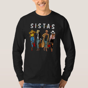 Sistas Afro Women Together Friend Black Girl Pride T-Shirt