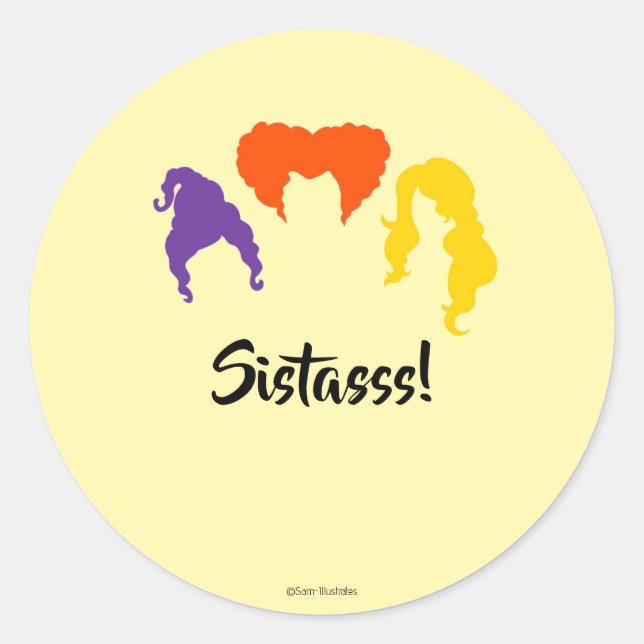 Sistasss! Hocus Pocus Themed Fall Stickers (Front)