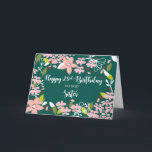 Sister 23rd Birthday Green Flowers Card<br><div class="desc">As early as today you should have this card ready to give to your sweetest sister. Join in the celebration of her 23rd birthday that will be happening soon.</div>