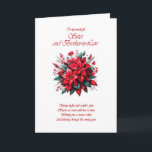 Sister and Brother in Law Christmas Poinsettias Holiday Card<br><div class="desc">A Christmas card for your sister and brother-in-law. A bouquet of lush poinsettias decorates the card, their petals vivid and inviting. Inside, a heartfelt verse wishes warmth and joy for the season, embracing the spirit of Christmas with beauty and love. A beautiful and elegant way to send Christmas greetings.</div>