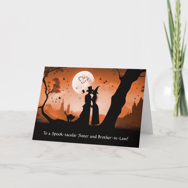 Sister and Brother in Law Husband Halloween  Card (Front)