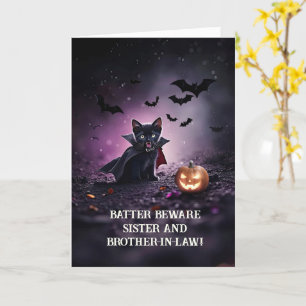 Sister and Brother in Law Husband Halloween Cute Card