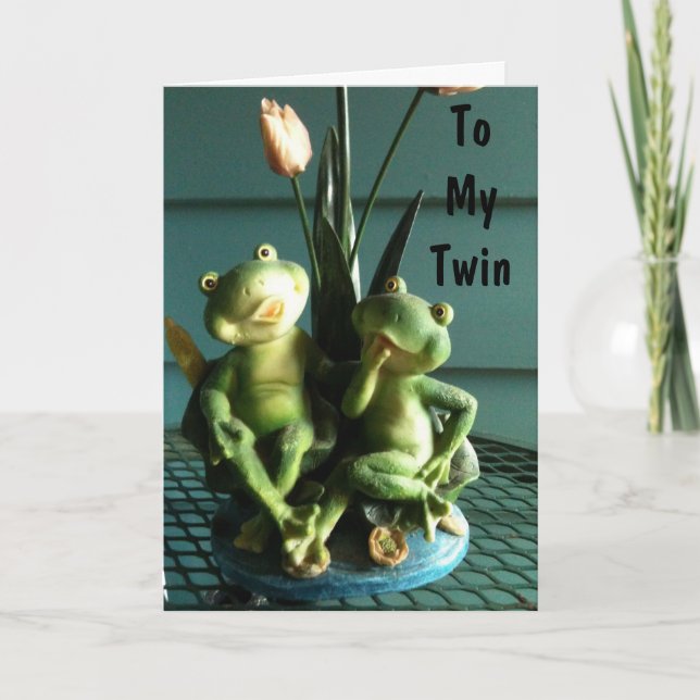 SISTER AND BROTHER TWIN BIRTHDAY CARD (Front)