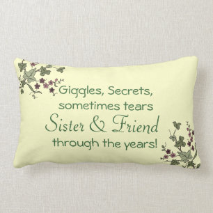 Sister and Friend Lumbar Pillow