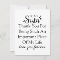 Sister Appreciation Thank You For Being In My Life