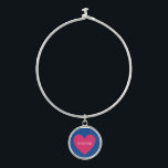 "Sister" Bangle Charm Sister Bracelet<br><div class="desc">The "Sister" Bangle Charm Sister Bracelet is a unique piece that has an editable message for you to personalize easily. This charm bracelet says "Sister" to create a one of a kind bracelet your Sister will love.</div>