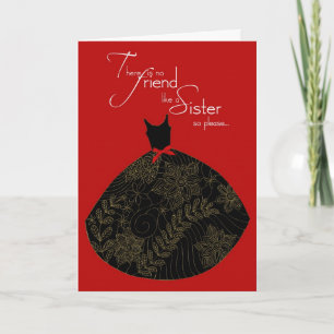 sister, be my bridesmaid invitation