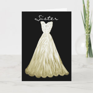 SISTER Be My Bridesmaid PALE ECRU Dress Invitation