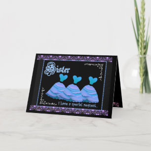 SISTER - Be My Maid of Honour with Turquoise Gowns Invitation