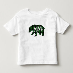 Sister Bear Green Plaid Toddler T-shirt