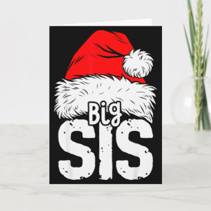 Sister Big Santa Christmas Family Matching Pyjamas Card