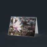 Sister Birthday card with magnolia<br><div class="desc">A beautiful pink magnolia growing on a tree in springtime. A beautiful card that will be sure to please your sister.</div>