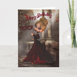 Sister Birthday Card with Moonies Cutie Pie Masque