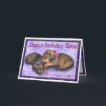 Sister Birthday Two little  dachshund sisters Card<br><div class="desc">For your best sistser - from HER best sister!</div>