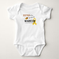 sister brave warrior cancer lion baby bodysuit