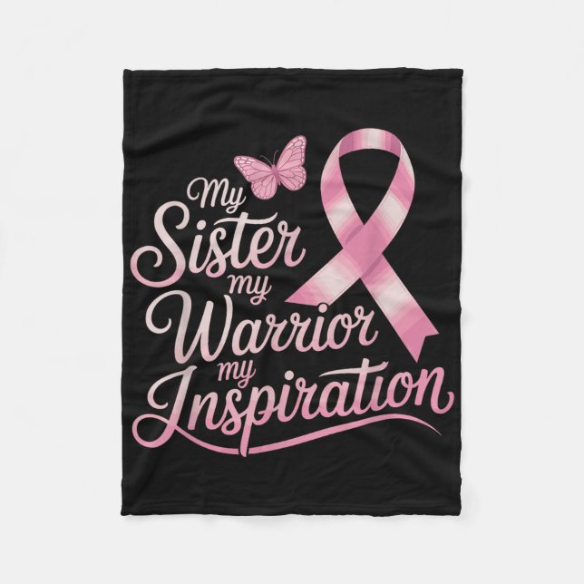 Sister Breast Cancer Support  Fleece Blanket (Front)