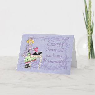 Sister Bridesmaid - Will You Be My Bridesmaid? Invitation