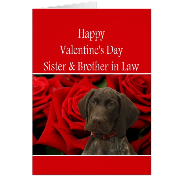 Sister & Brother in Law Glossy Grizzly Valentine (Front)