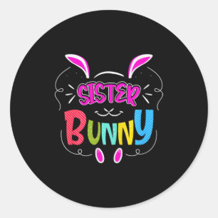 Sister Bunny Premium Tri-blend  Classic Round Sticker