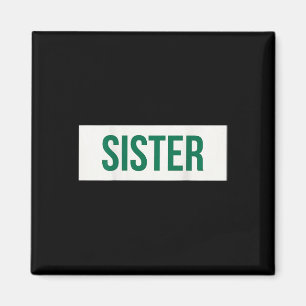 Sister Caddie Golf Back Golfing Golfer Golf Player Magnet