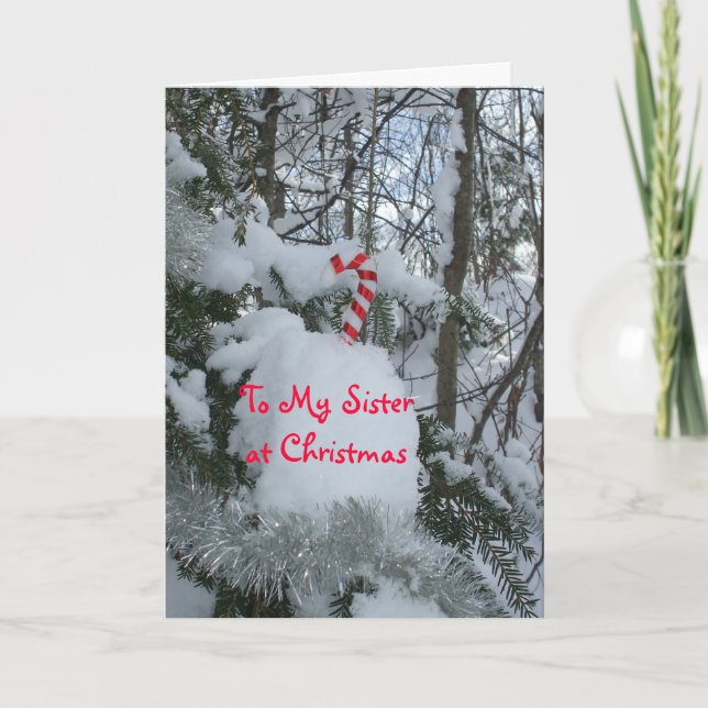 Sister Christmas-Candy Cane Holiday Card (Front)