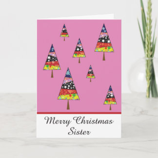 Sister christmas greeting card