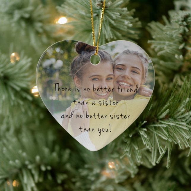 Sister Christmas Ornament - Photo keepsake 2023 (Tree)