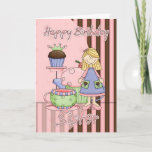 Sister Cute Birthday Card - Cupcakes And Tea<br><div class="desc">Sister Cute Birthday Card - Cupcakes And Tea</div>