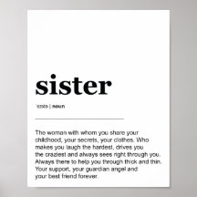 Sister Definition Print