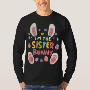 Sister Easter Matching Family Party Bunny Face Cos T-Shirt