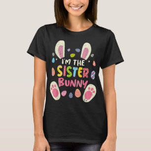Sister Easter Matching Family Party Bunny Face Cos T-Shirt