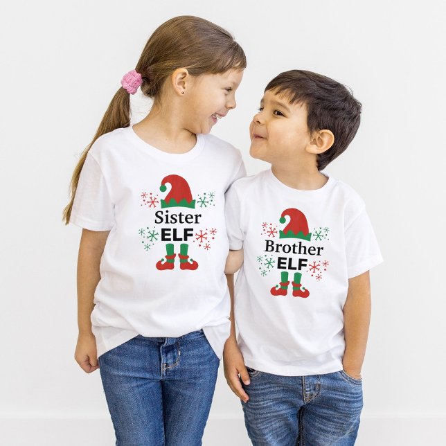 Sister Elf Girls' White T-Shirt (Creator Uploaded)