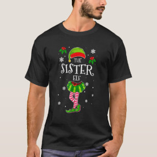 Sister Elf Matching Family Group Christmas Holiday T-Shirt
