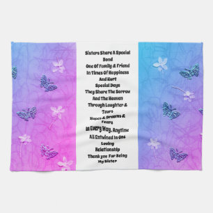 Sister Embellished Kitchen Towel