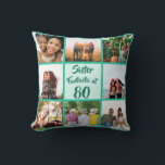 Sister fantastic at 80 birthday photo collage throw pillow<br><div class="desc">👉 Put a smile on a face with this awesome 80th birthday sister photo collage throw pillow! - Simply click to personalize this design 🔥 My promises - This design is unique and is designed with you in mind 🙏 Thank you for supporting my small business - If you would...</div>