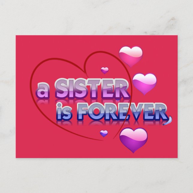 Sister for you postcard (Front)