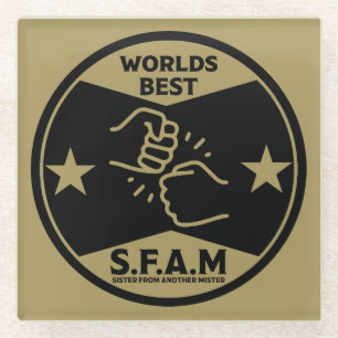 Sister From Another Mister Glass Coaster