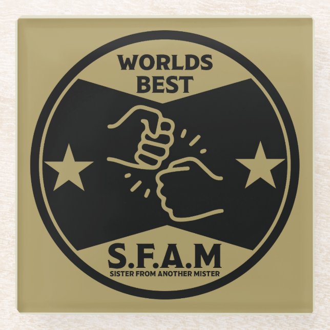 Sister From Another Mister Glass Coaster (Front)