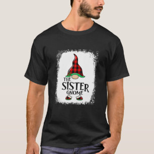 Sister Gnome Buffalo Plaid Matching Christmas Paja T-Shirt