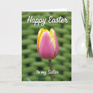Sister Happy Easter Tulip Photo Card