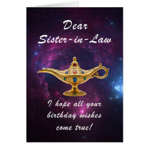 Sister In Law Birthday Magic Lamp