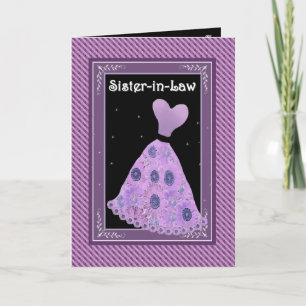 Sister-in-Law Bridesmaid - PURPLE Gown Invitation