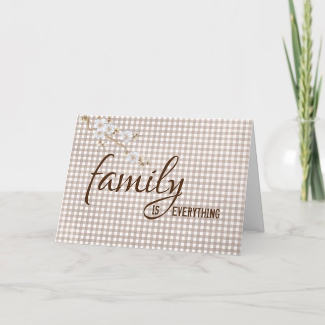 Sister In Law Gingham Birthday Card (Front)