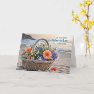 Sister in Law Happy Mothers Day with Basket  Card