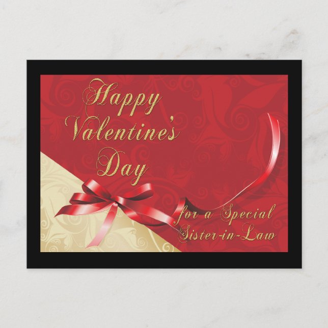 Sister-in-Law Valentine Postcard (Front)