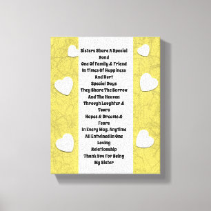 Sister Inspirational Canvas Print