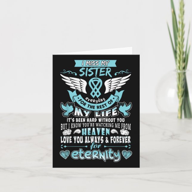 Sister Is My Guardian Angel Missing Memorial Day M Card (Front)
