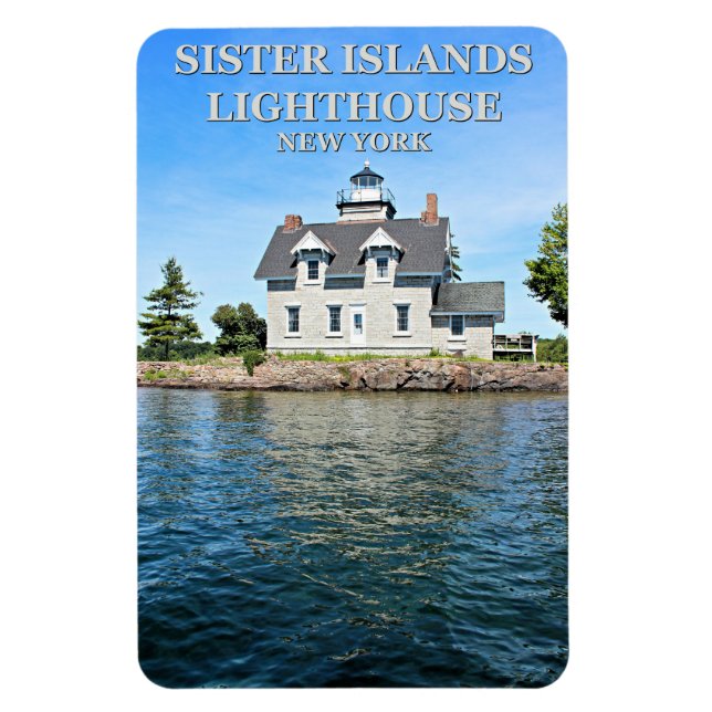 Sister Islands Lighthouse, New York Flexi Magnet (Vertical)