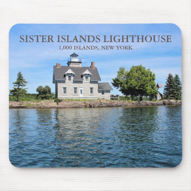 Sister Islands Lighthouse, New York Mousepad (Front)